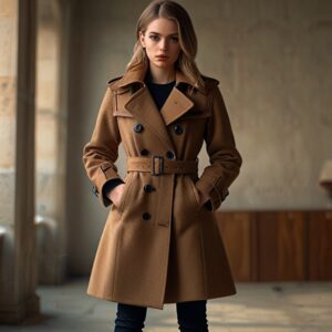 معطف Wazamba Woolen Trench Coat